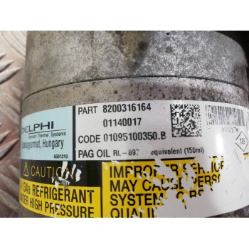 Recambio de compresor aire acondicionado para renault scenic ii authentique referencia OEM IAM 8200316164  