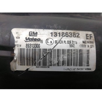 Recambio de faro derecho para opel corsa d referencia OEM IAM 13186382  