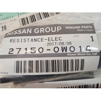 Recambio de resistencia calefaccion para nissan patrol gr (y61) referencia OEM IAM 3T6007630  