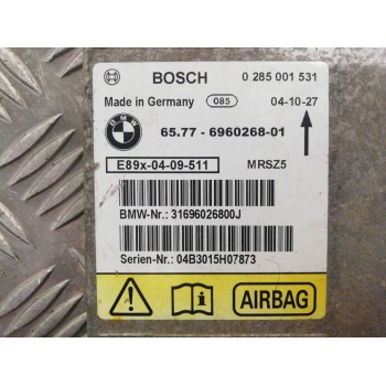 Recambio de centralita airbag para bmw serie 1 berlina (e81/e87) 118d referencia OEM IAM 0285001531 6577696026801, 6960268 31696