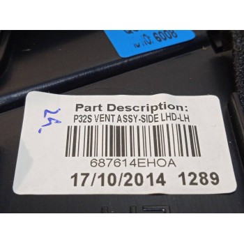 Recambio de rejilla aireadora para nissan qashqai (j11) referencia OEM IAM 687614EH0A  