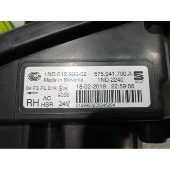 Recambio de faro antiniebla derecho para seat ateca (kh7) fr referencia OEM IAM 575941700A  