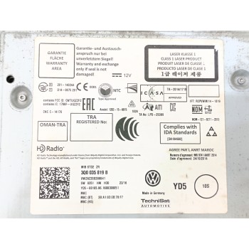 Recambio de sistema audio / radio cd para volkswagen polo (6c1) advance bluemotion referencia OEM IAM 3Q0035819B  