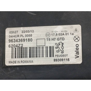 Recambio de faro izquierdo para peugeot 307 (s1) xr referencia OEM IAM 9634369180  