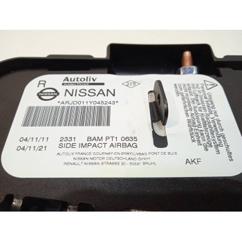 Recambio de airbag lateral delantero derecho para nissan qashqai (j10) referencia OEM IAM ARJD011Y045243  