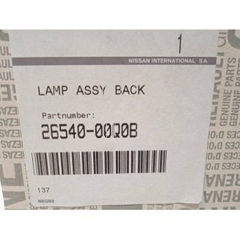 Recambio de faro antiniebla trasero izquierdo para nissan primastar (x83) referencia OEM IAM 8200968067  