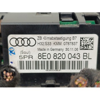 Recambio de mando climatizador para audi a4 avant (8e) 2.0 tdi referencia OEM IAM 8E0820043BL  