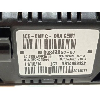 Recambio de pantalla multifuncion para fiat scudo combi (272) referencia OEM IAM 9809842980  