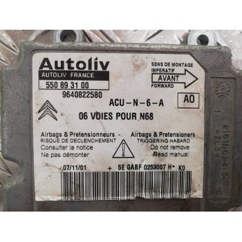 Recambio de centralita airbag para citroën xsara picasso 2.0 hdi referencia OEM IAM 9640822580 550893100 