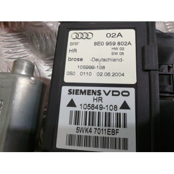 Recambio de elevalunas trasero derecho para audi a4 berlina (8e) 1.8 t referencia OEM IAM 8E0959802A 5WK47011EBF 