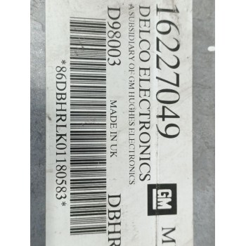 Recambio de centralita motor uce para opel astra g berlina club referencia OEM IAM 16227049  