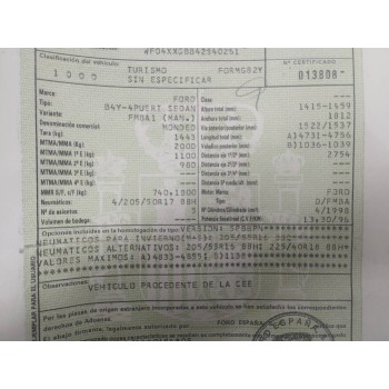 ford mondeo berlina (ge) del año 2001