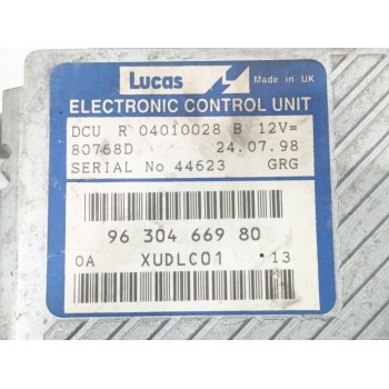 Recambio de centralita motor uce para peugeot 406 berlina (s1/s2) stdt referencia OEM IAM 9630466980  