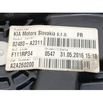 Recambio de elevalunas delantero derecho para kia cee´d x-tech referencia OEM IAM 82480A2311  