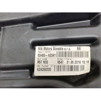 Recambio de elevalunas trasero derecho para kia cee´d x-tech referencia OEM IAM 83480A2341  