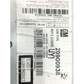 Recambio de sistema audio / radio cd para chevrolet cruze ls+ referencia OEM IAM 20900938  