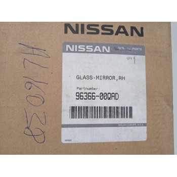 Recambio de cristal retrovisor derecho para nissan primastar (x83) referencia OEM IAM 7701044515  
