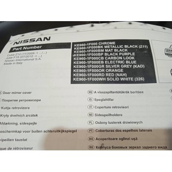 Recambio de carcasa retrovisor derecho para nissan juke (f15) referencia OEM IAM KE9601F00BK  
