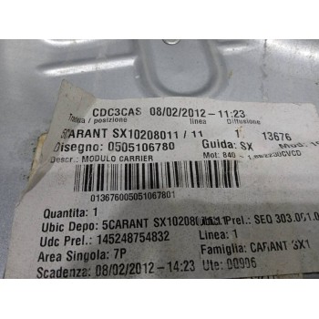 Recambio de elevalunas delantero izquierdo para alfa romeo giulietta (191) quadrifoglio verde referencia OEM IAM 0505106780  