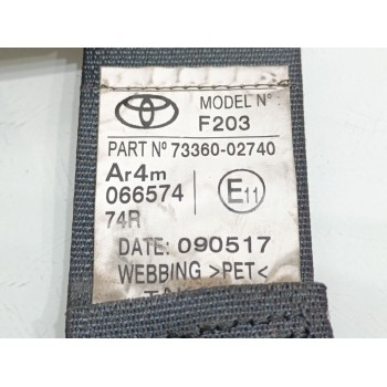 Recambio de cinturon seguridad trasero izquierdo para toyota auris active referencia OEM IAM 7336002740  