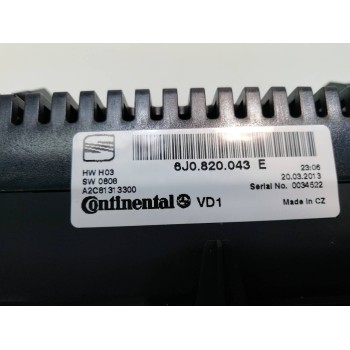 Recambio de mando climatizador para seat ibiza (6j5) stylance / style referencia OEM IAM 6J0820043E  