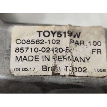 Recambio de elevalunas delantero derecho para toyota auris active referencia OEM IAM 8571002420B  