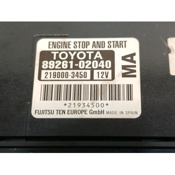 Recambio de modulo electronico para toyota auris active referencia OEM IAM 8926102040  