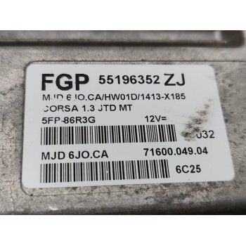 Recambio de centralita motor uce para opel corsa c silverline referencia OEM IAM 55196352ZJ  