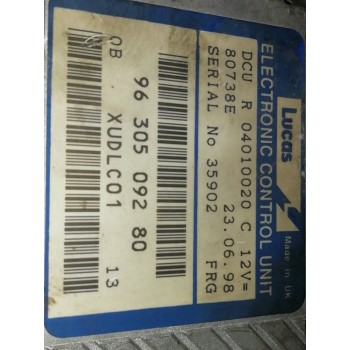 Recambio de centralita motor uce para citroën xantia berlina 1.9 td seduction referencia OEM IAM 04010020C 9630509280 