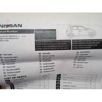Recambio de no identificado para nissan micra (k13) referencia OEM IAM KE6003H007GR  