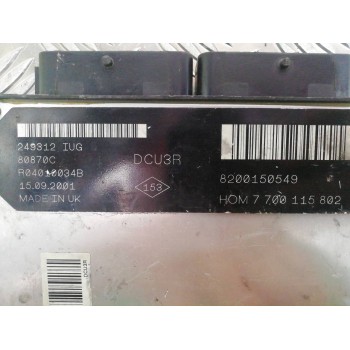 Recambio de centralita motor uce para renault kangoo (f/kc0) alize referencia OEM IAM 8200150549 7700115802 7700115802 