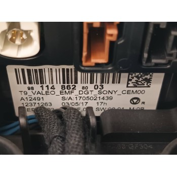 Recambio de pantalla multifuncion para citroën c4 cactus feel referencia OEM IAM 98010025ZD  