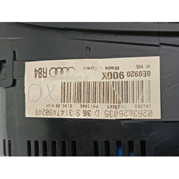 Recambio de cuadro instrumentos para audi a4 berlina (8e) 1.9 tdi (96kw) referencia OEM IAM 8E0920900K  