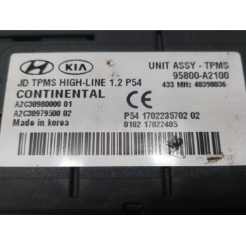 Recambio de modulo electronico para kia cee´d tech referencia OEM IAM 95800A2100  