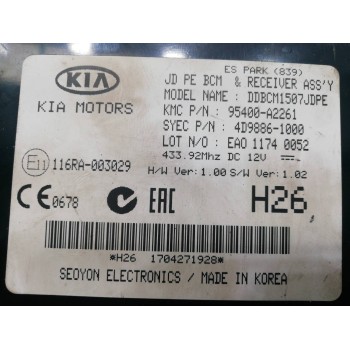 Recambio de modulo electronico para kia cee´d tech referencia OEM IAM 95400A2261  