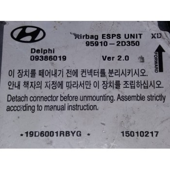 Recambio de centralita airbag para hyundai elantra (xd) 2.0 gls (5-tas.) referencia OEM IAM 959102D350 09386019 