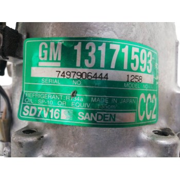 Recambio de compresor aire acondicionado para opel vectra c berlina design referencia OEM IAM 13171593  