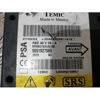 Recambio de centralita airbag para citroën c3 1.1 collection referencia OEM IAM 9651927580  