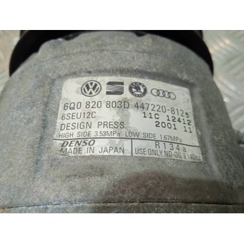 Recambio de compresor aire acondicionado para volkswagen polo (9n1) highline referencia OEM IAM 6Q0820803D 4472208125 6SEU12C , 