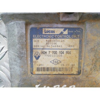 Recambio de centralita motor uce para renault kangoo (f/kc0) alize referencia OEM IAM 7700104956 7700111206 