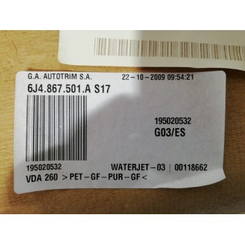 Recambio de techo interior para seat ibiza (6j5) copa referencia OEM IAM 6J4867501A  