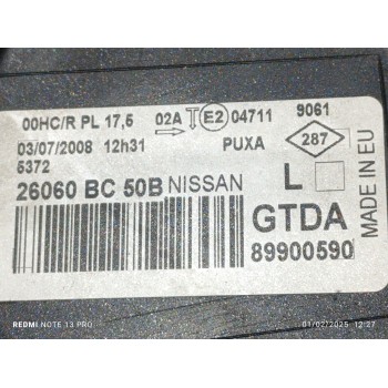 Recambio de faro izquierdo para nissan micra c+c (ck12e) c+c tekna plus referencia OEM IAM 26060BC50B  