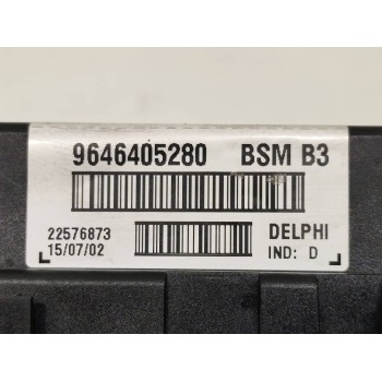 Recambio de caja reles / fusibles para citroën xsara berlina 2.0 hdi magic (66kw) referencia OEM IAM 9646405280  