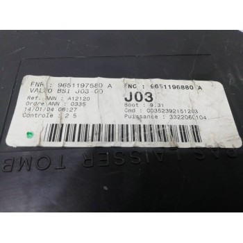 Recambio de caja reles / fusibles para peugeot 307 (s1) xr referencia OEM IAM 9651196880  