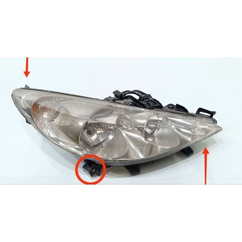 Recambio de faro derecho para peugeot 207 confort referencia OEM IAM 9649986180  