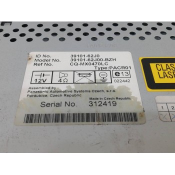 Recambio de sistema audio / radio cd para suzuki swift berlina (mz) gl (3-ptas.) referencia OEM IAM 3910162J0  