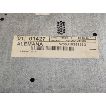 Recambio de sistema audio / radio cd para seat ibiza st (6j8) sport referencia OEM IAM 6J1035153G  