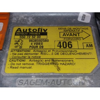 Recambio de centralita airbag para peugeot 406 berlina (s1/s2) srsd referencia OEM IAM 9638592580 550725200 