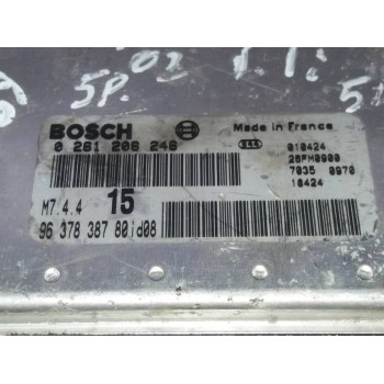 Recambio de centralita motor uce para citroën saxo 1.1 seduction referencia OEM IAM 0281206246 9637838780 