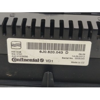 Recambio de mando climatizador para seat ibiza st (6j8) sport referencia OEM IAM 6J0820043D  